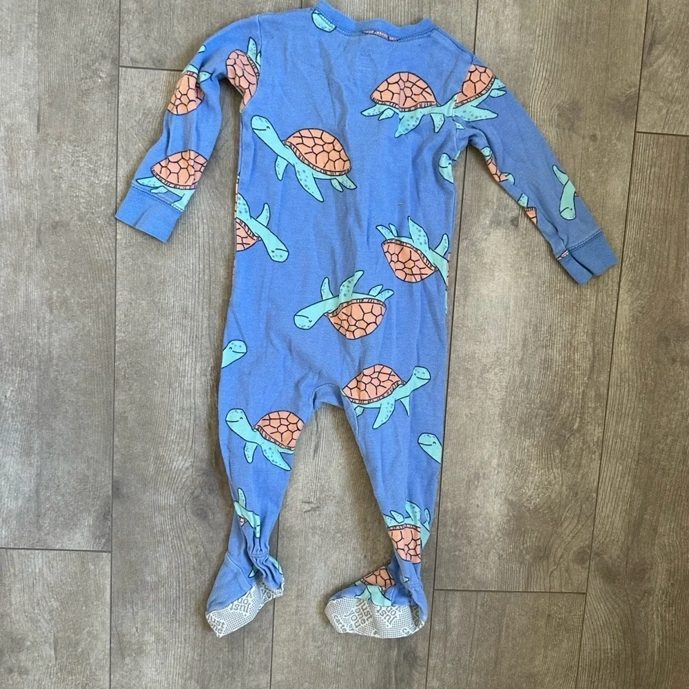 Carter’s Turtle Zip Pajamas Sleep and Play Footies 12 Months Baby Boy